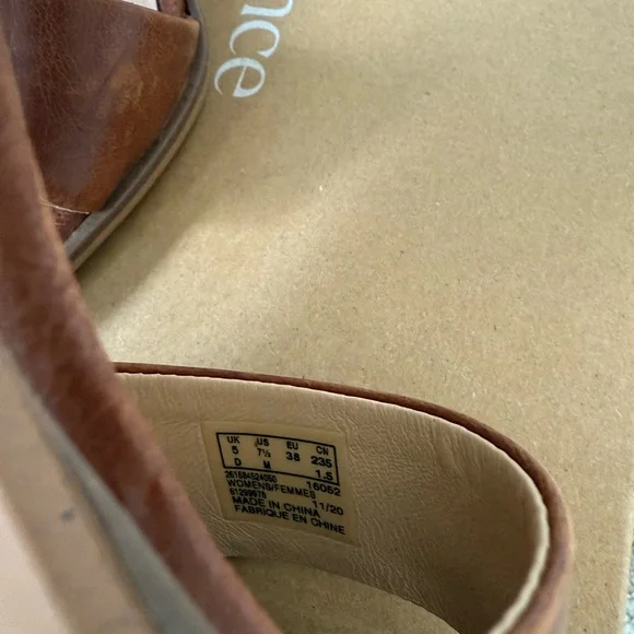 Brown Leather Women's Sandals - Picture 5 of 5